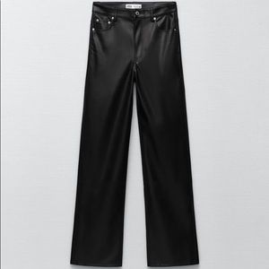 Zara Full Length Faux The 90’s Leather Pants